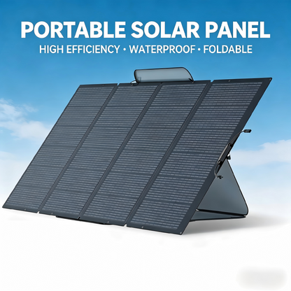 100W Portable Foldable Solar Panel with Stand - IP68 Waterproof