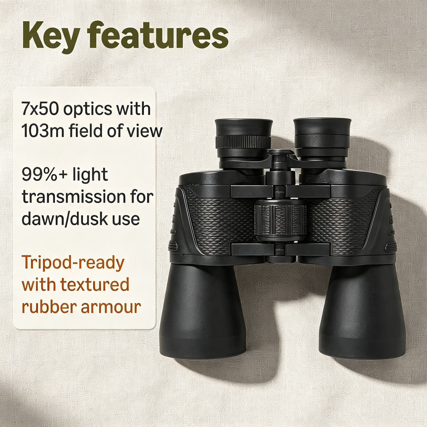 7x50 Binoculars for Bird Watching and Outdoor Sightseeing