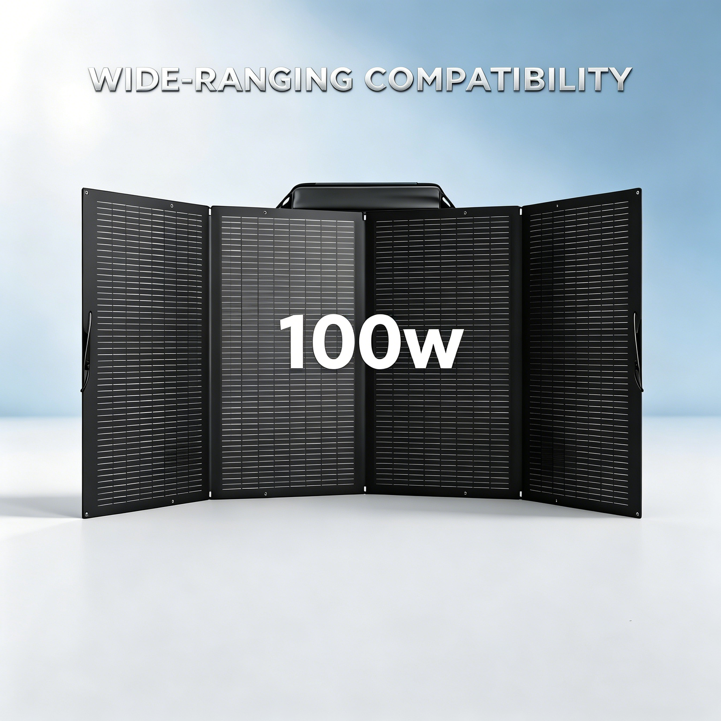 100W Portable Foldable Solar Panel with Stand - IP68 Waterproof