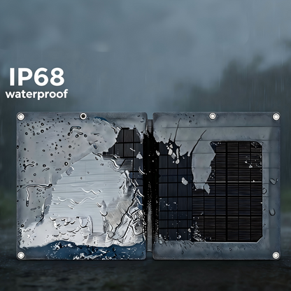 100W Portable Foldable Solar Panel with Stand - IP68 Waterproof