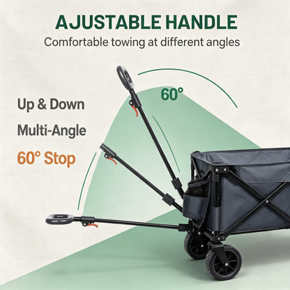 Folding Heavy‑Duty Camping Wagon with All‑Terrain Wheels
