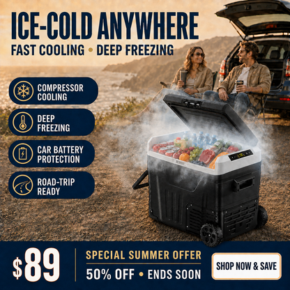 Heritage™ 53QT Dual-Zone Fridge + FREE 100W Solar Panel