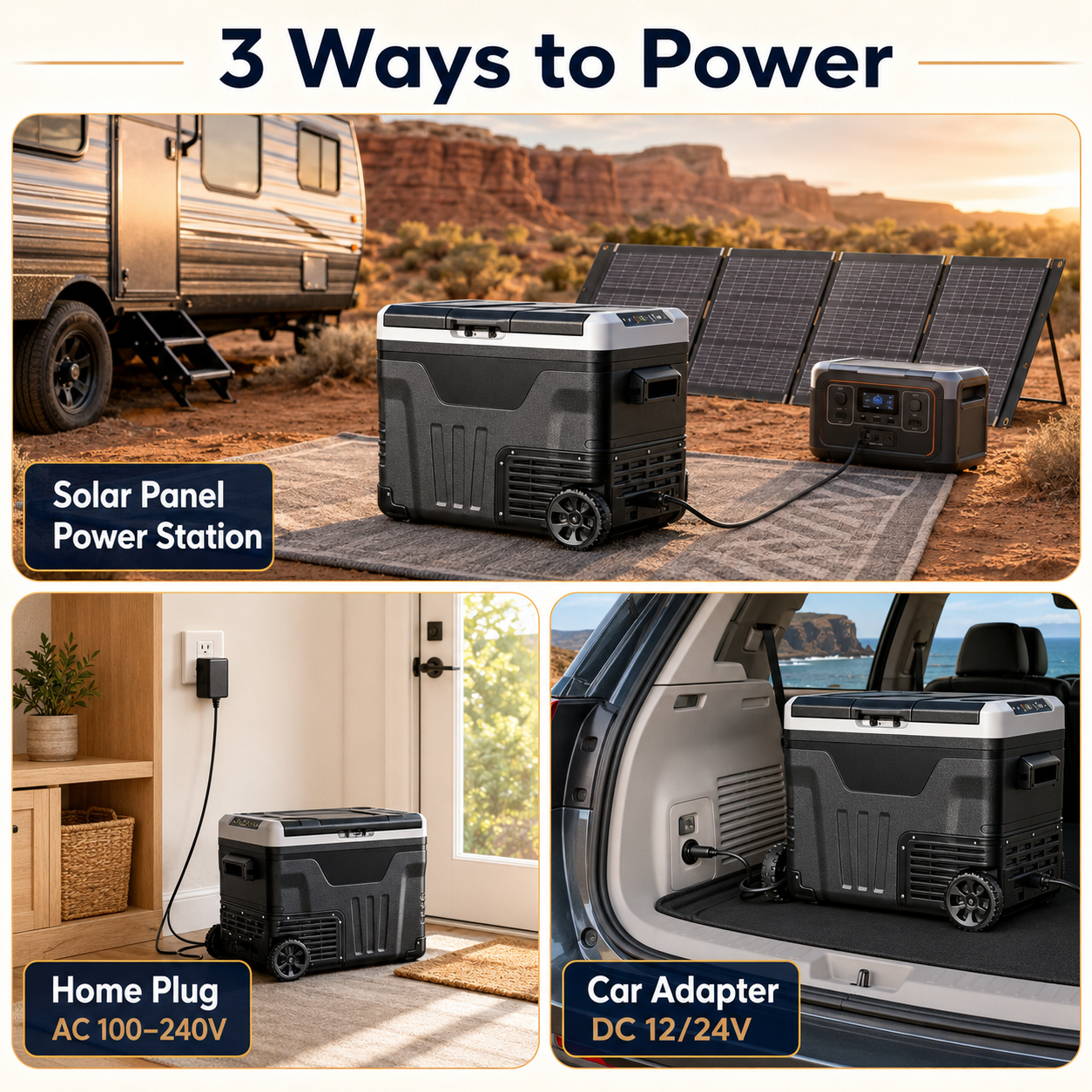 Heritage™ 53QT Dual-Zone Fridge + FREE 100W Solar Panel