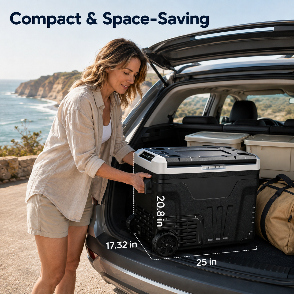 Heritage™ 53QT Dual-Zone Fridge + FREE 100W Solar Panel