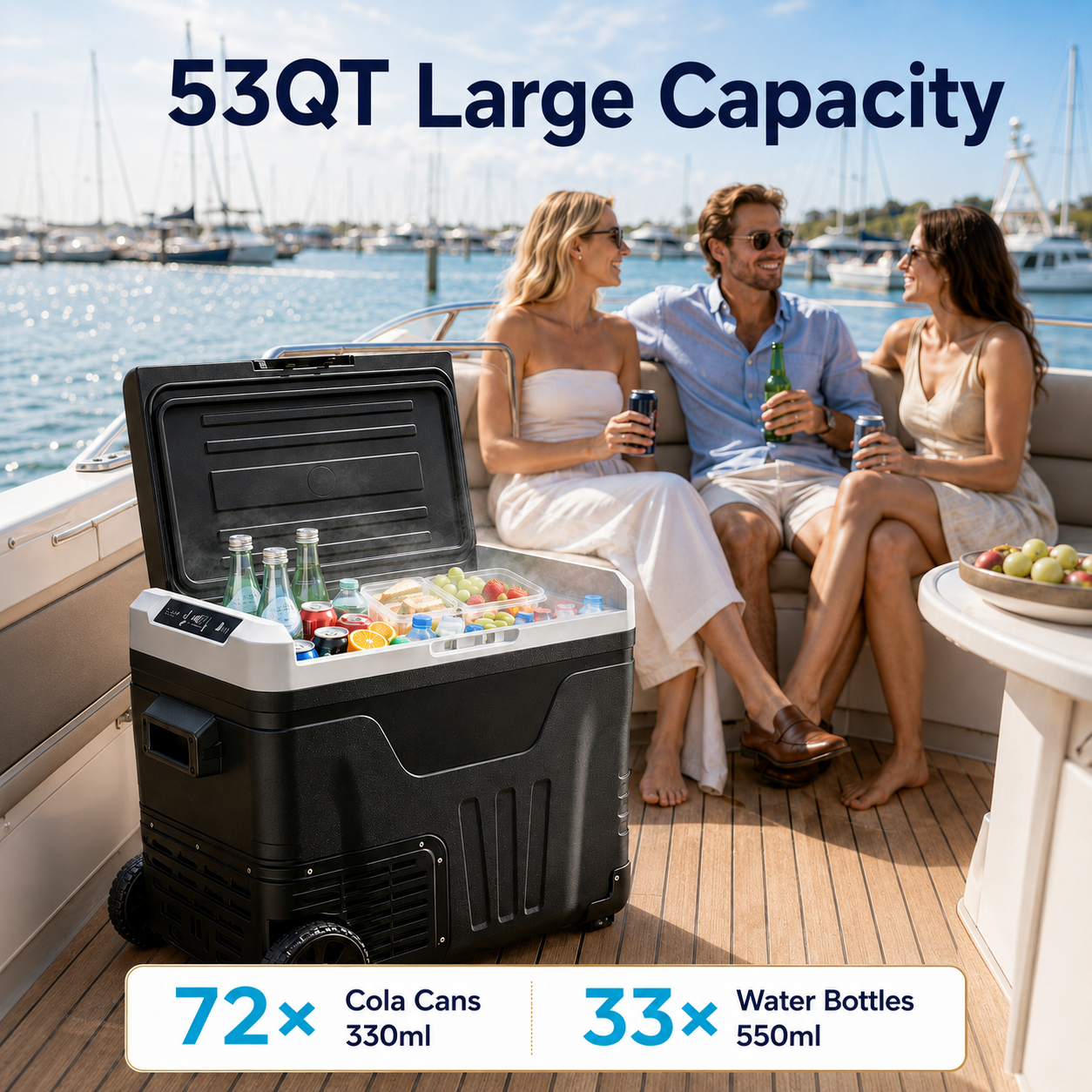 Heritage™ 53QT Dual-Zone Fridge + FREE 100W Solar Panel